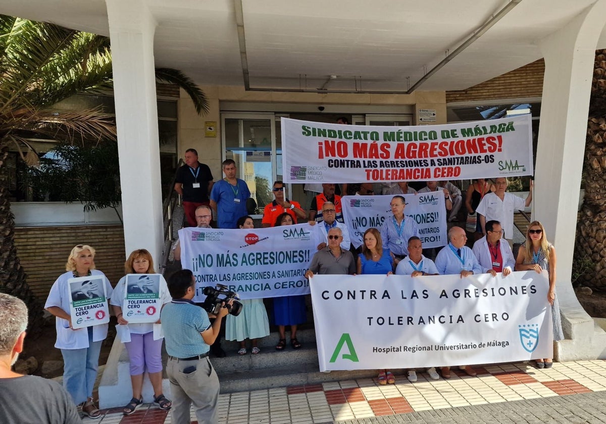 Una de las tantas concentraciones de médicos este año por las agresiones.