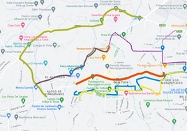 Mapa elaborada por la Policía Local, para informar sobre las rutas durannte la Cabalgata de Reyes.