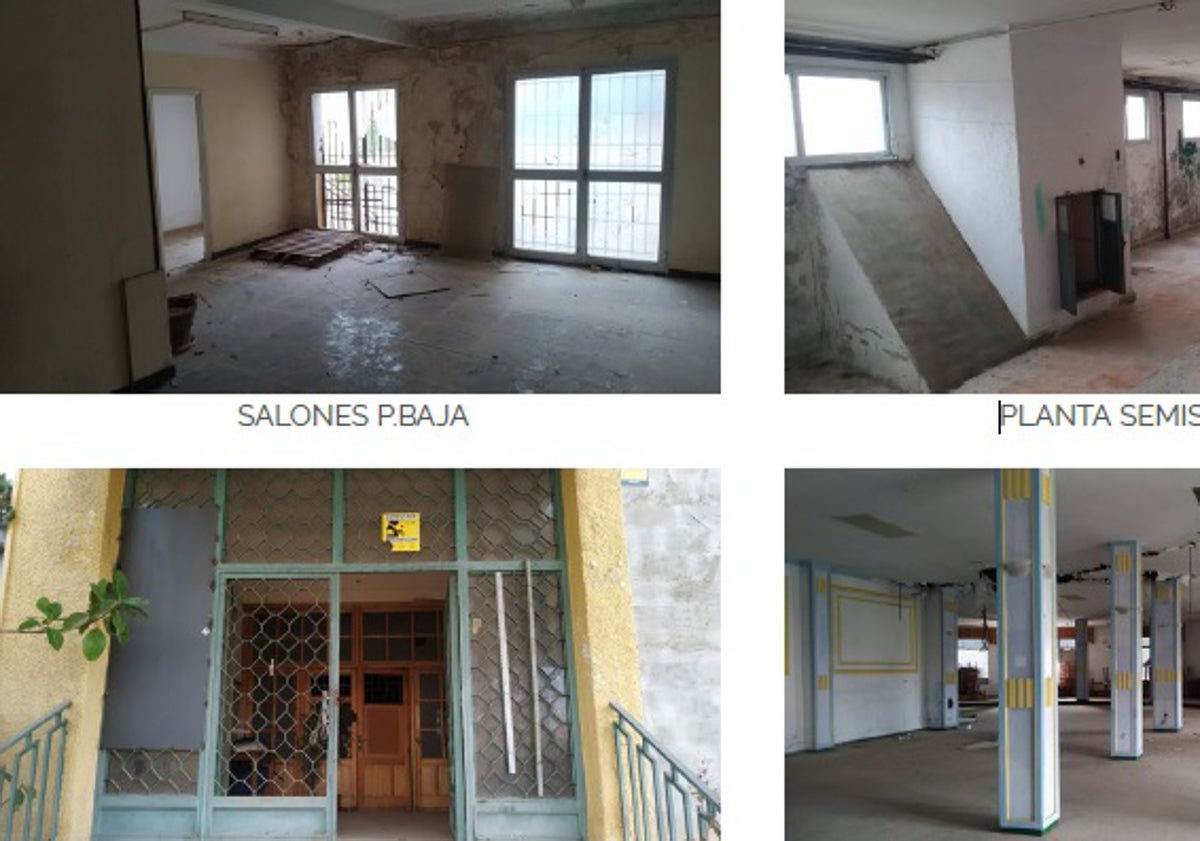 Imagen principal - Imágenes del estado en el que se encuentra el edificio.