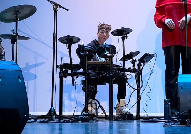 Iván Romera, durante el concierto.