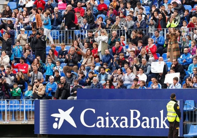 Aficionados malaguistas, en otra jornada de puertas abiertas reciente en La Rosaleda.