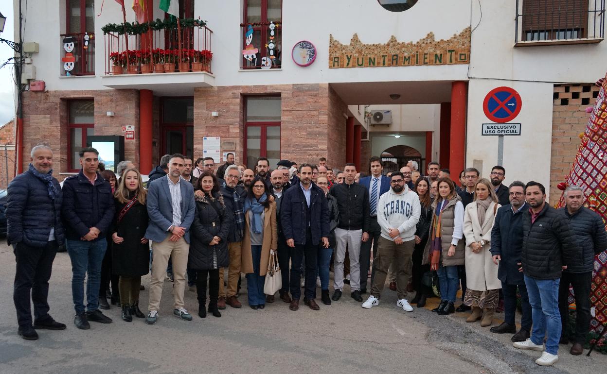 Rueda de prensa del PSOE provincial en el Ayuntamiento de Casabermeja.