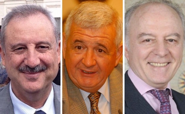 De Palma, Prieto y Herrera, de izquierda a derecha , tres de los integrantes del Club Senior.