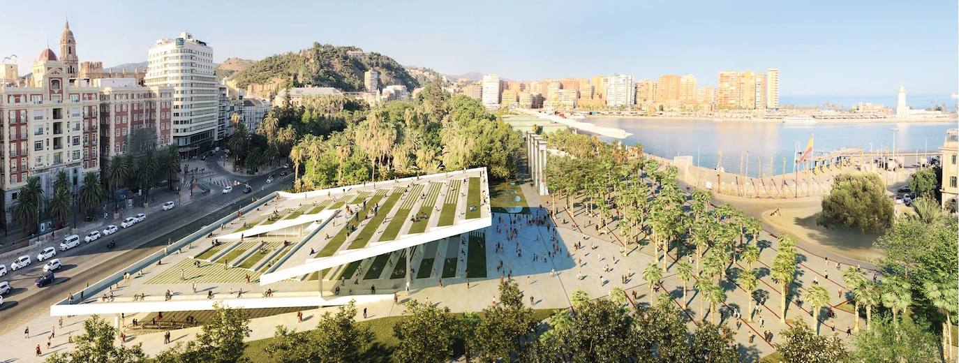 Exposición de las propuestas finalistas del concurso Internacional de ideas para la reurbanización de la zona del Plan Málaga Litoral. Hasta el 31 de enero de 2023 en el edificio del rectorado de la Universidad de Málaga.