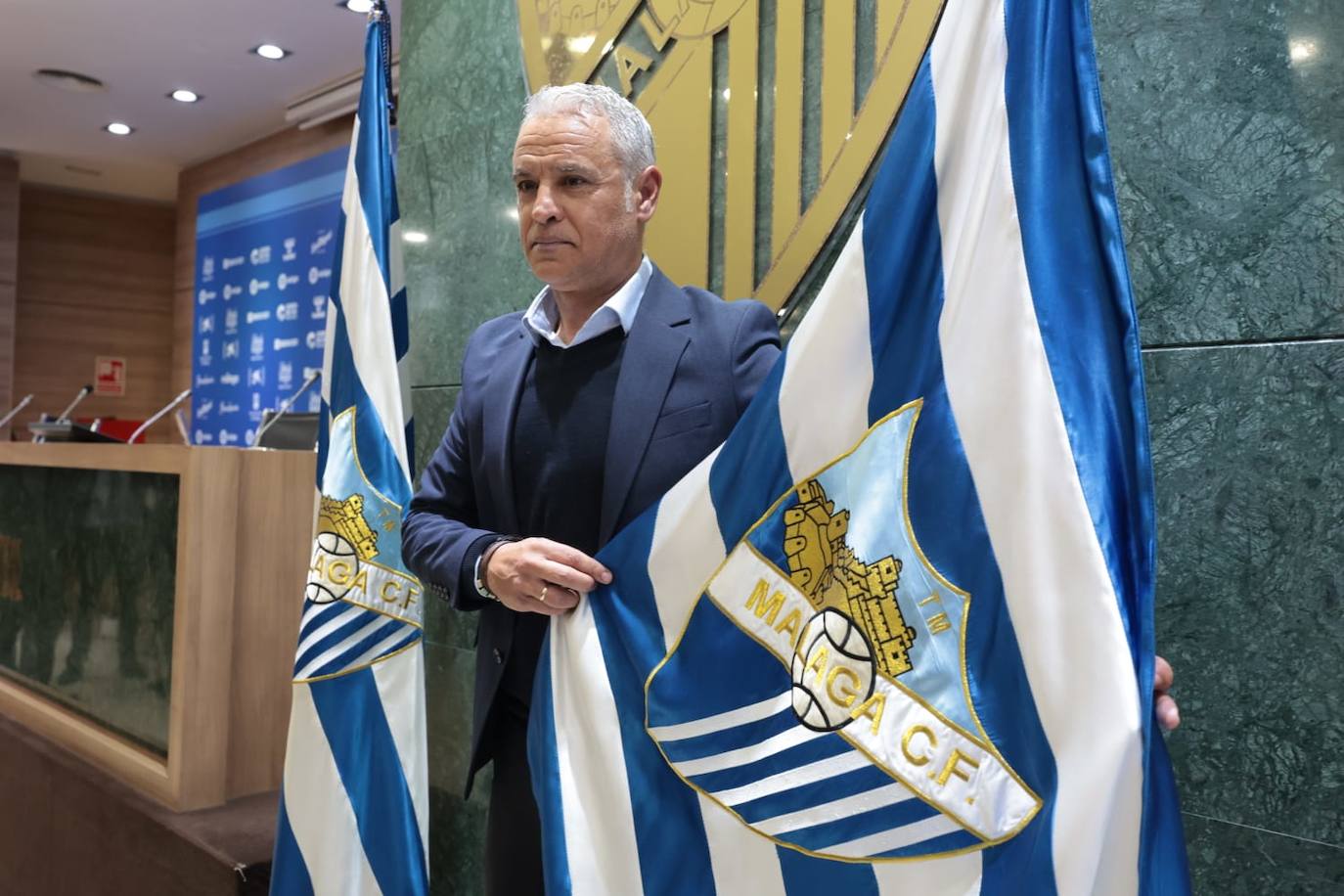 Fotos: La presentación de Pellicer como entrenador del Málaga, en imágenes