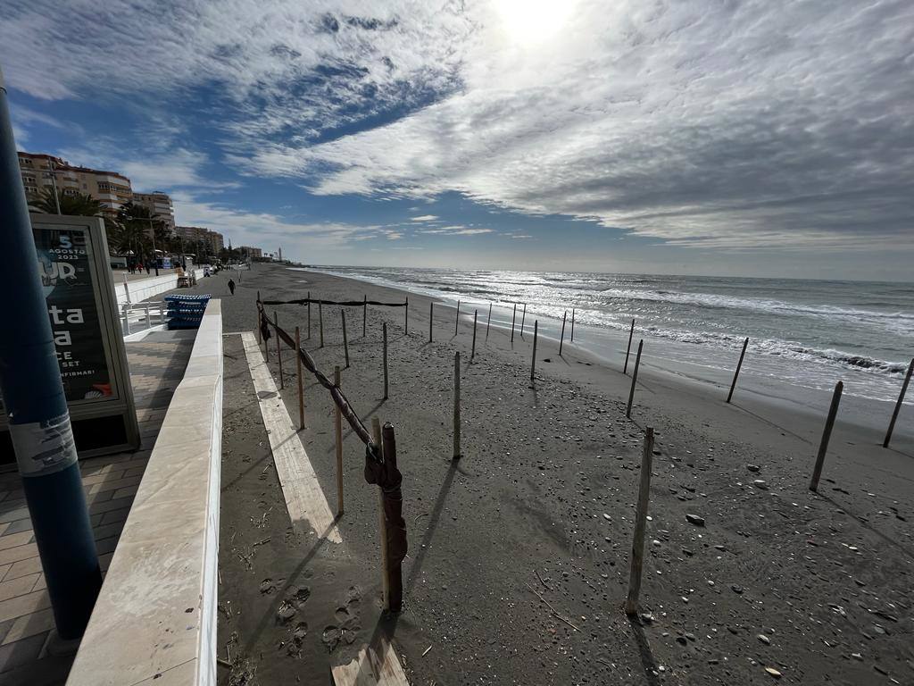 Temporal en las playas de la Axarquía (playas de Caleta de Vélez, Torre del Mar, El Morche y Ferrara en Torrox)