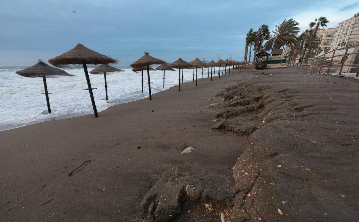 Vista de una de las playas de la capital,e ste sábado.