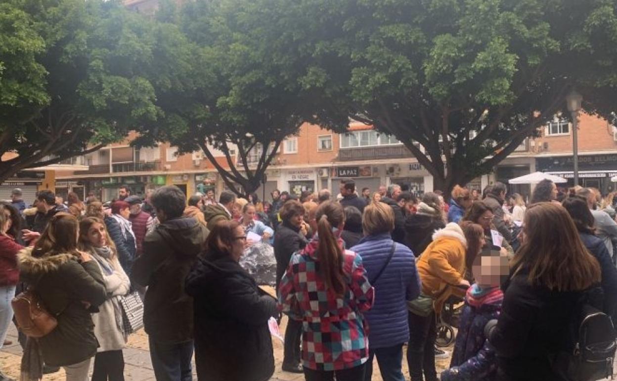 La protesta este viernes se ha celebrado en la plaza Mozart, en La Paz. 