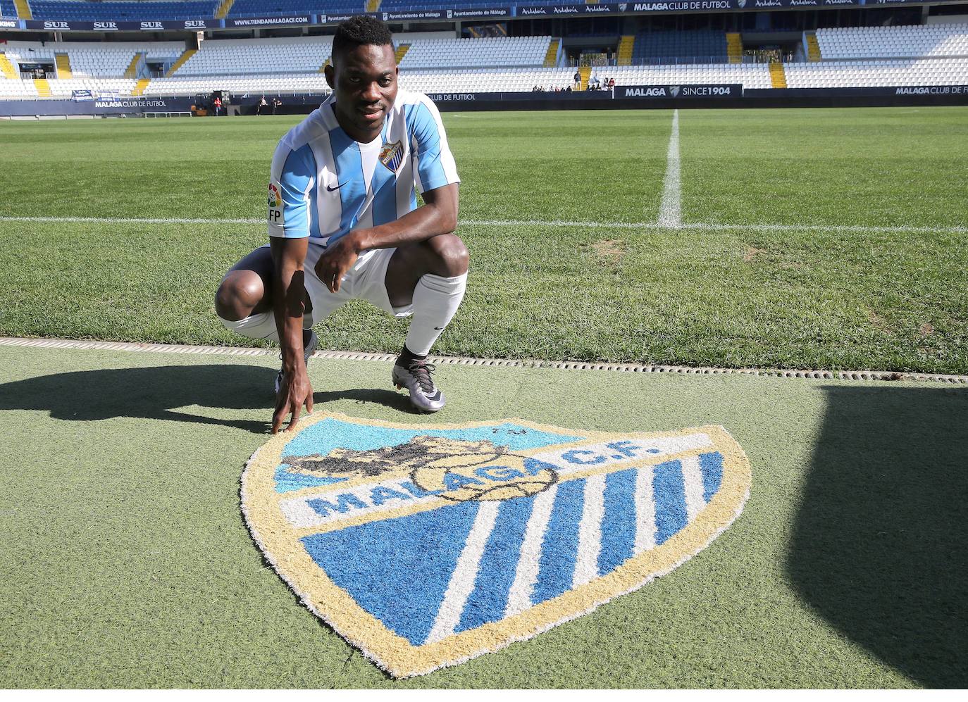 El recordado extremo ghanés jugó de blanquiazul durante la segunda parte de la temporada 15-16 y consiguió marcar dos tantos. Uno en su debut y otro en su despedida.