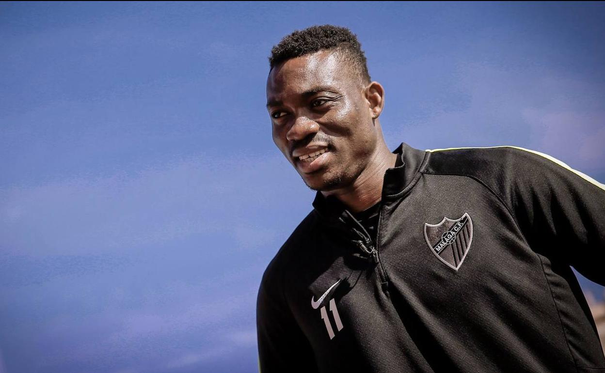 Imagen de Christian Atsu en su paso por el Málaga durante la temporada 15-16.