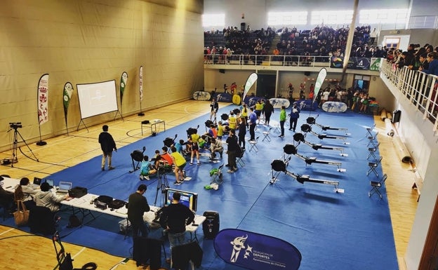 La disputa del campeonato de remoergómetro, en Chiclana. 