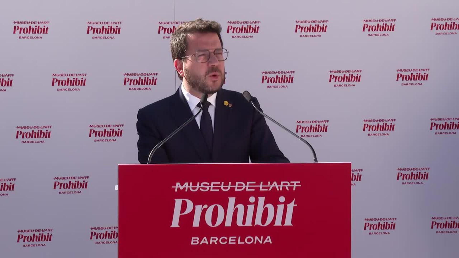 Pere Aragonès destaca Cataluña como lugar adecuado para devolver a la vida obras de arte censuradas