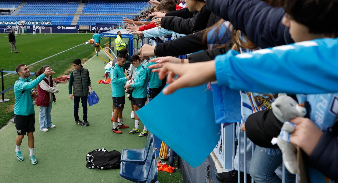 Las mejores fotos del entrenamiento de puertas abiertas del Málaga