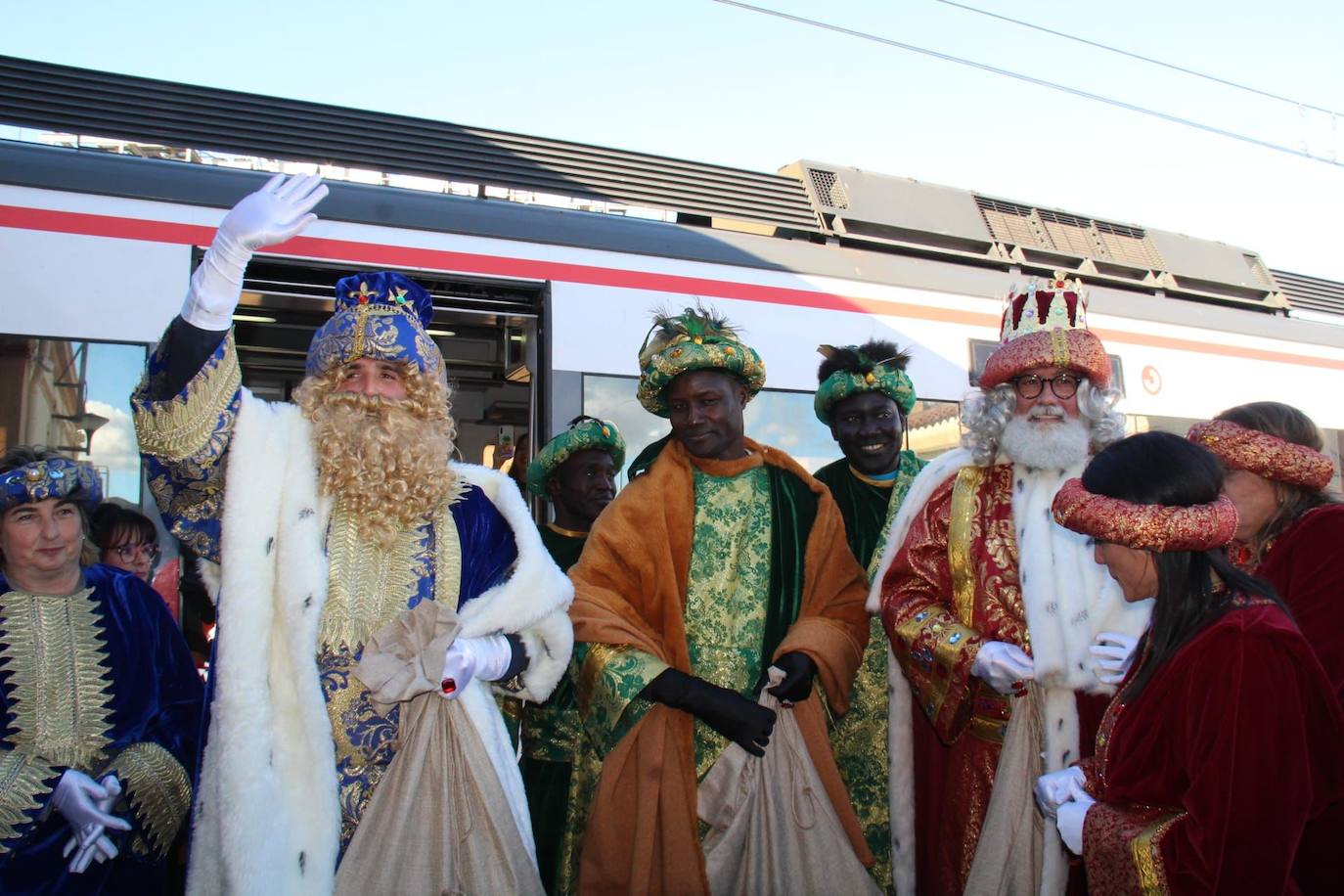 Los Reyes llegaron a Cártama en tren