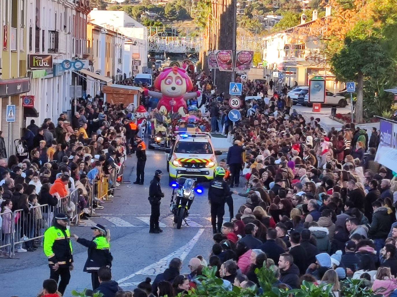 Los Reyes llegaron a Cártama en tren