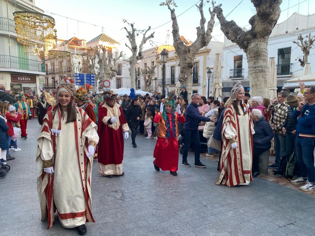 Melchor, Gaspar y Baltasar, en su recorrido por Nerja