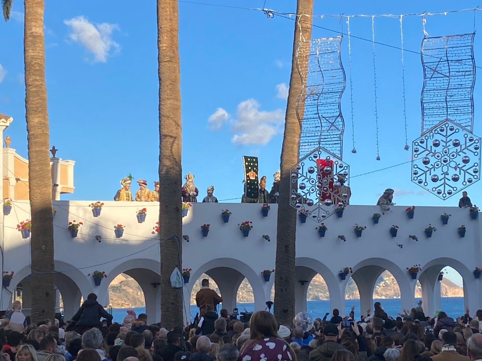 Melchor, Gaspar y Baltasar, en su recorrido por Nerja