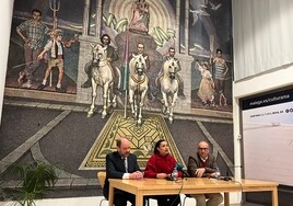 Francisco Haro, Silvia Olivero y Manuel López en la presentación de 'Boulanger'