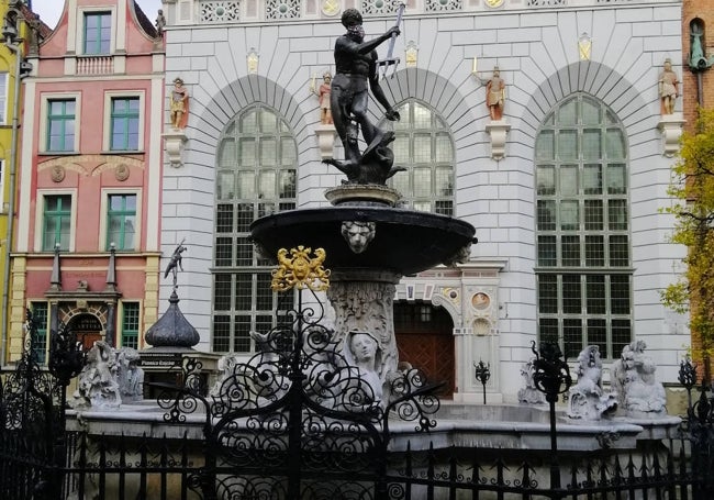 Fuente de Neptuno, en el casco histórico.