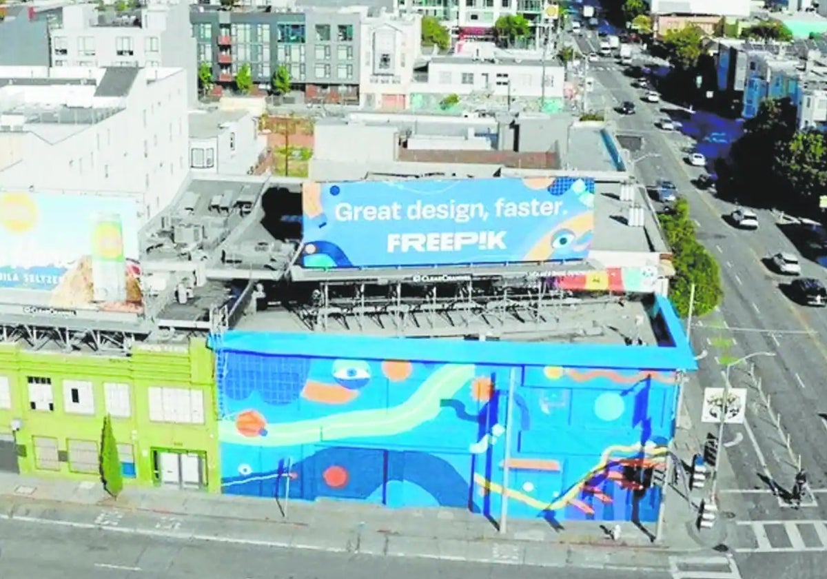 Con esta acción publicitaria se estrenó Freepik en San Francisco.