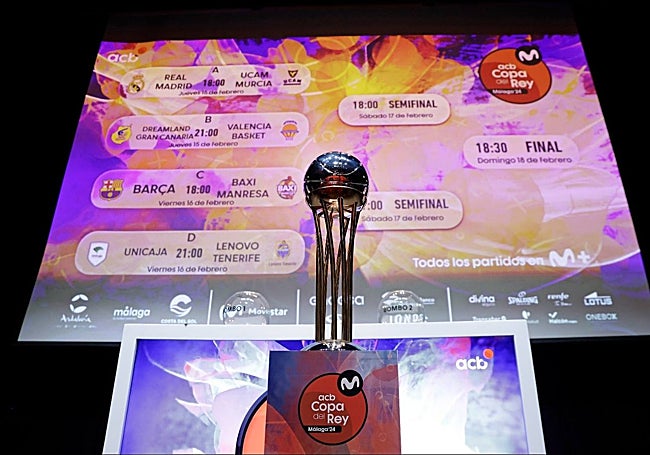 El trofeo y el cuadro de la Copa del Rey.