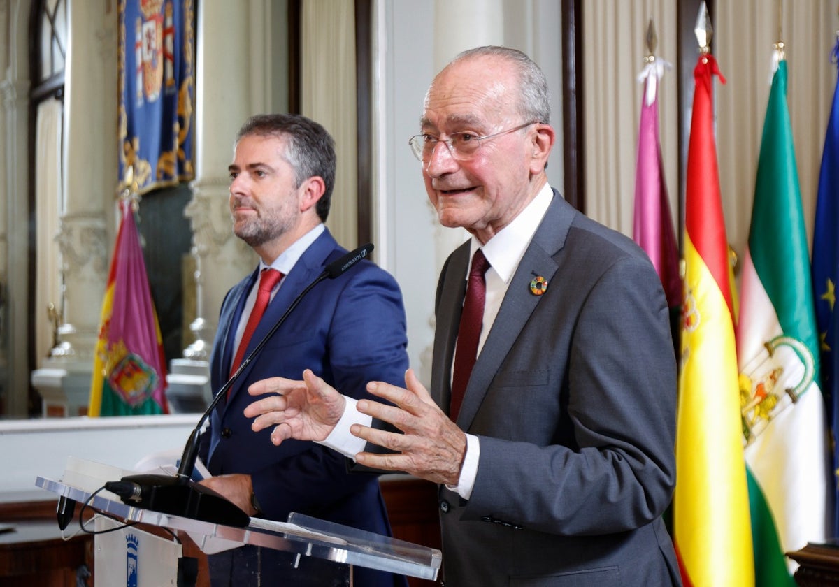 Conde y De la Torre, a finales de noviembre, durante la presentación de las cuentas para 2024.