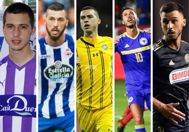 Medunjanin, en su etapa en el Valladolid, el Deportivo, el Maccabi Tel Aviv, la selección de Bosnia y el Filadefia.