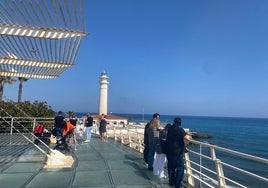 Imagen del mirador del Mediterráneo, ubicado junto al Faro de Torrox.