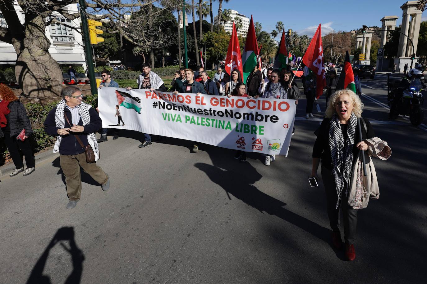 Cientos de manifestantes claman por la paz en Gaza y piden embargos contra Israel