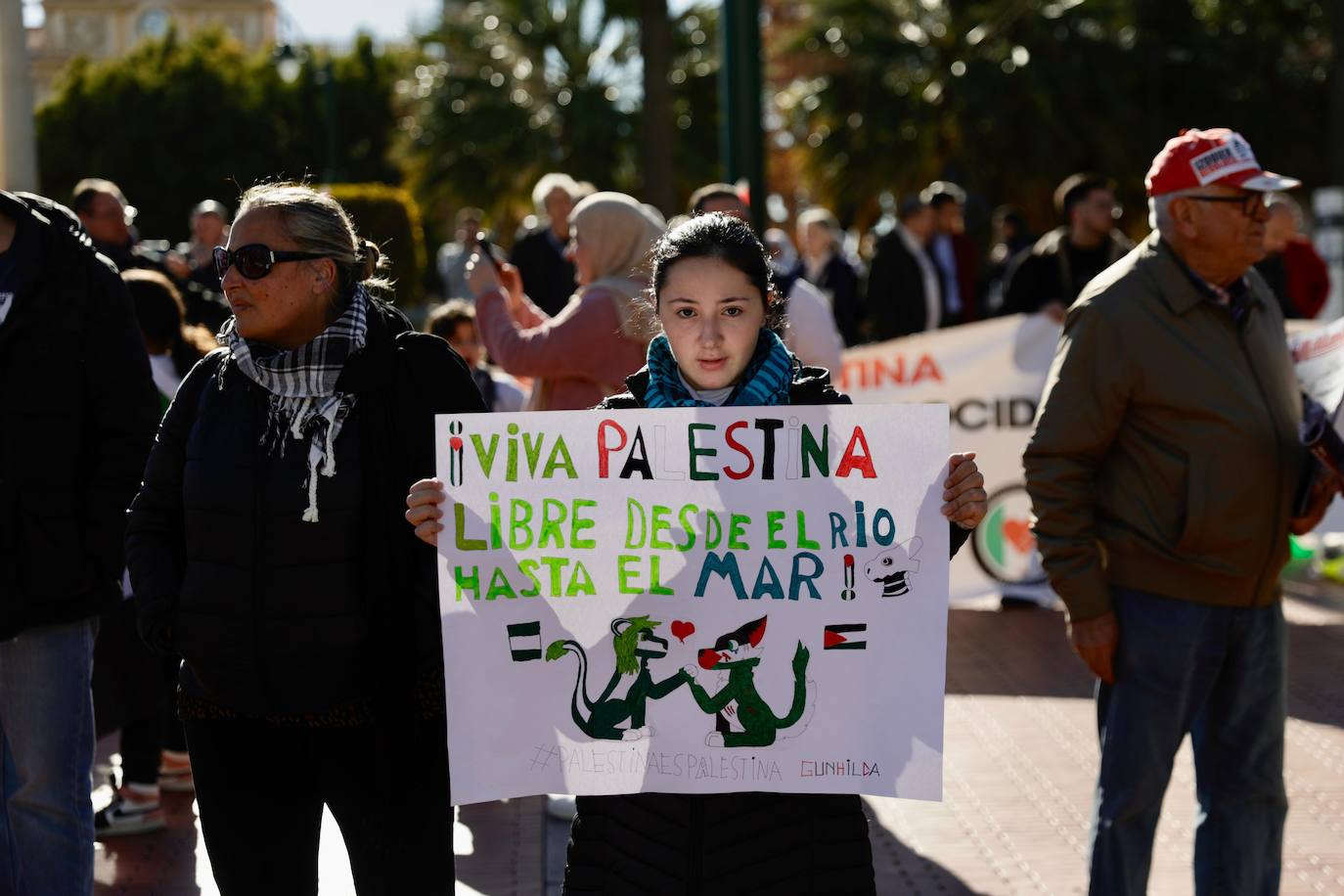 Cientos de manifestantes claman por la paz en Gaza y piden embargos contra Israel