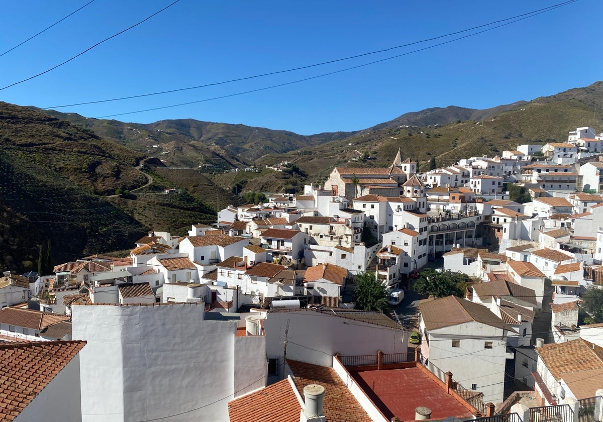 Vista panorámica del casco urbano de El Borge, con 925 habitantes empadronados.