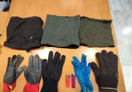 Material intervenido al detenido en La Cala de Mijas.