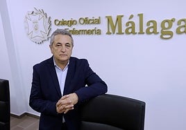 José Miguel Carrasco, en la sede del Colegio de Enfermería de Málaga