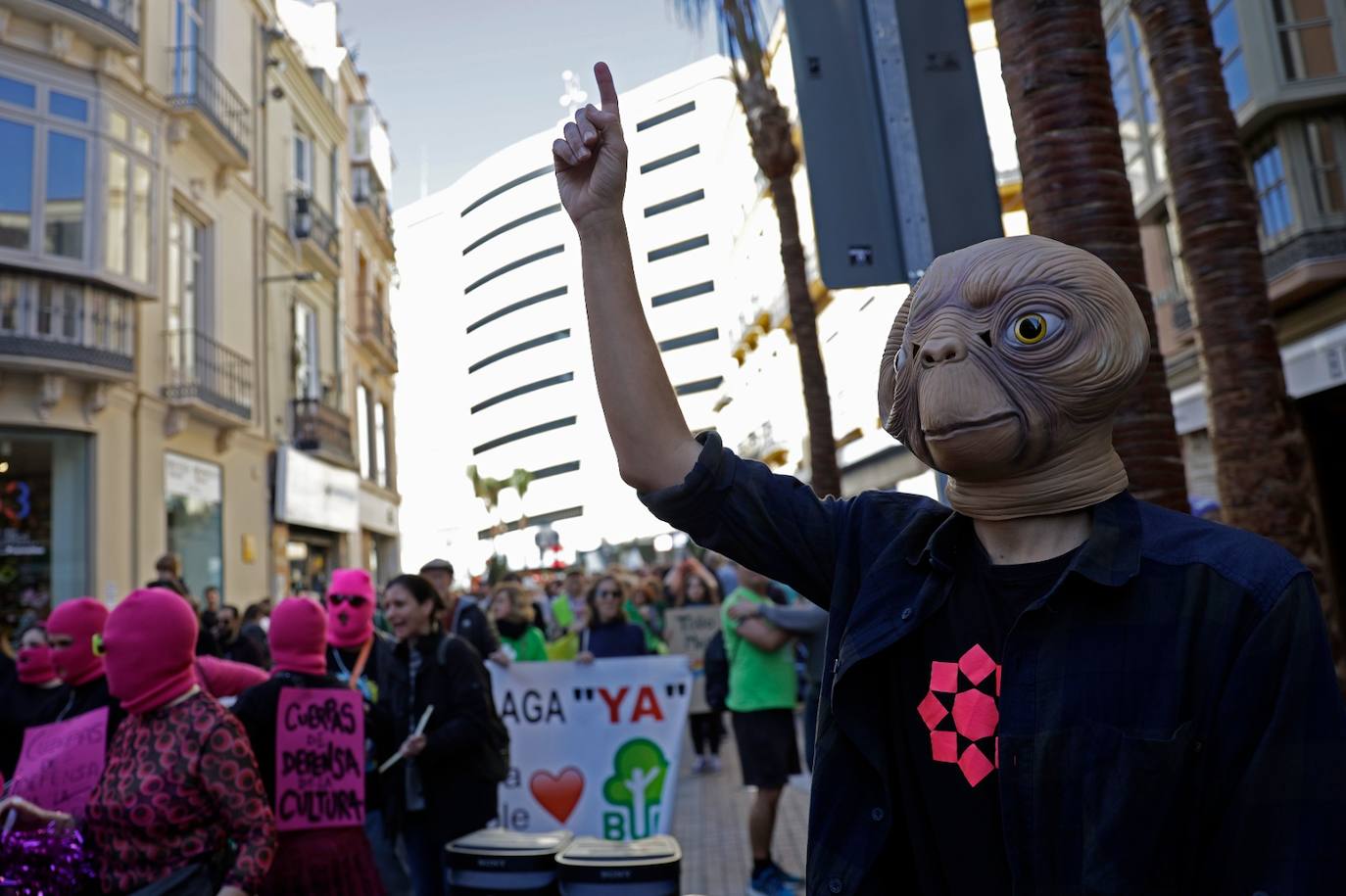 Así fue la manifestación en Málaga en defensa de La Invisible