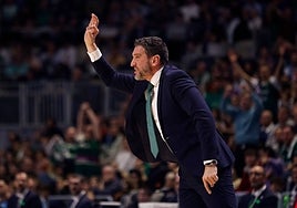 Ibon Navarro, en el partido ante el Andorra en el Carpena.