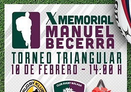 Cartel del memorial de rugby.