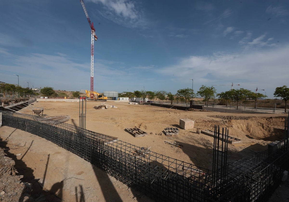 Construcción de viviendas protegidas al oeste del campus de Teatinos.