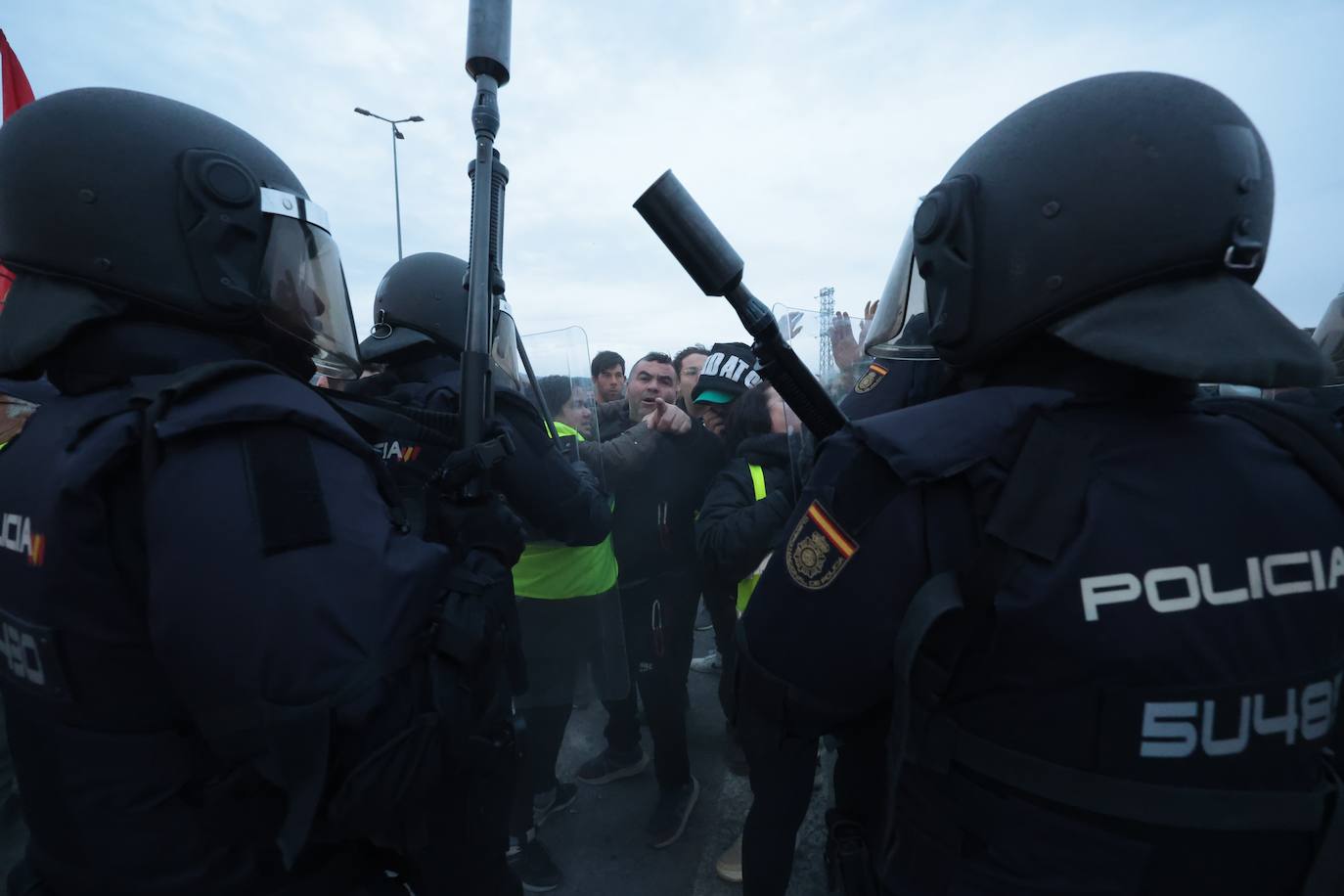 Tensión en Antequera entre agricultores y policías
