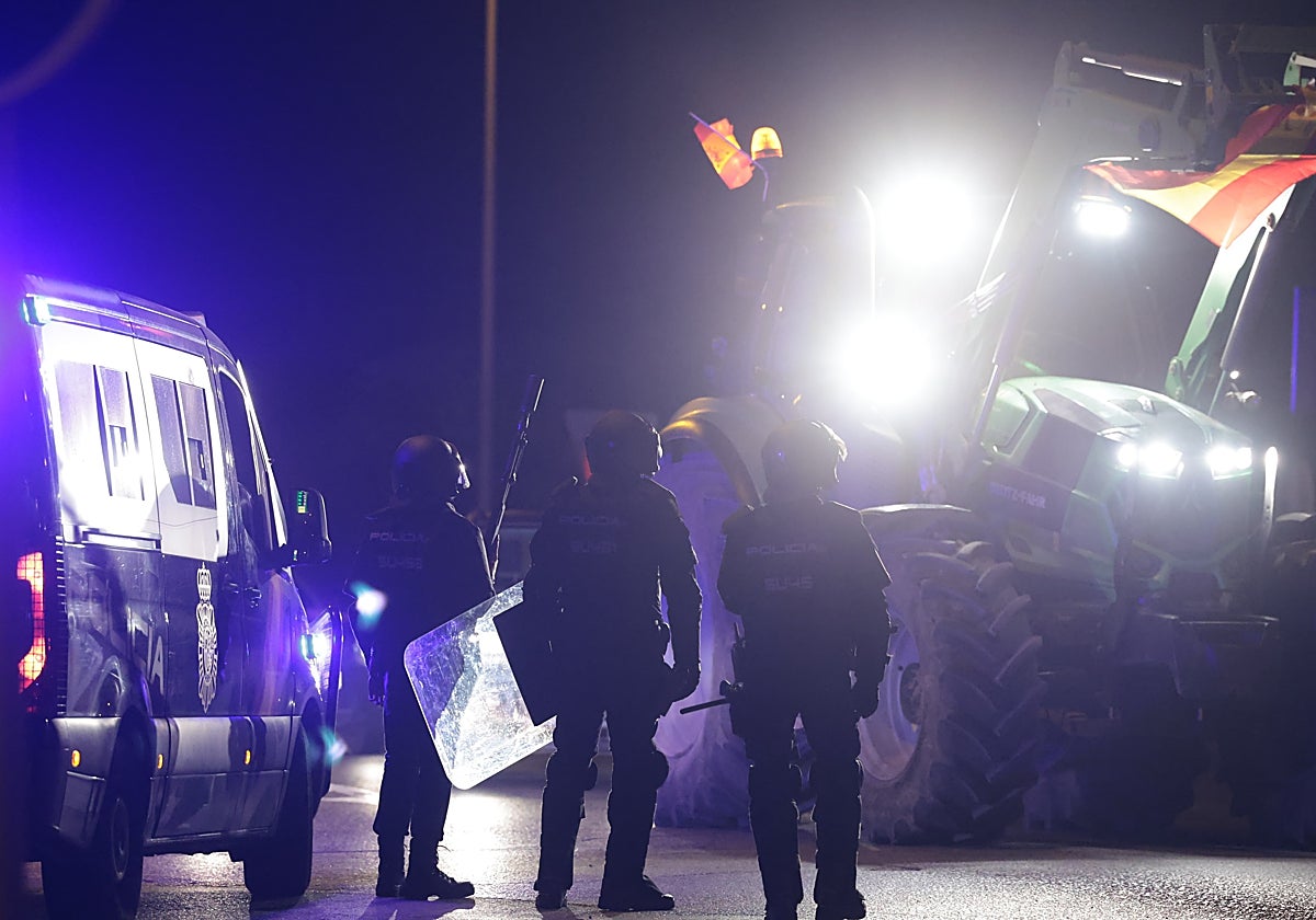 Una imagen de las protestas de este miércoles en Antequera.