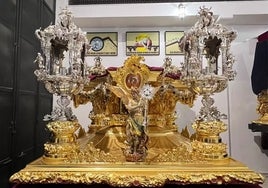 El trono del Nazareno de Viñeros, con las reformas ya acometidas.