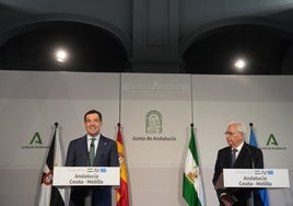 Juanma Moreno con el presidente dela Ciudad Autónoma de Melilla, Juan José Imbroda.