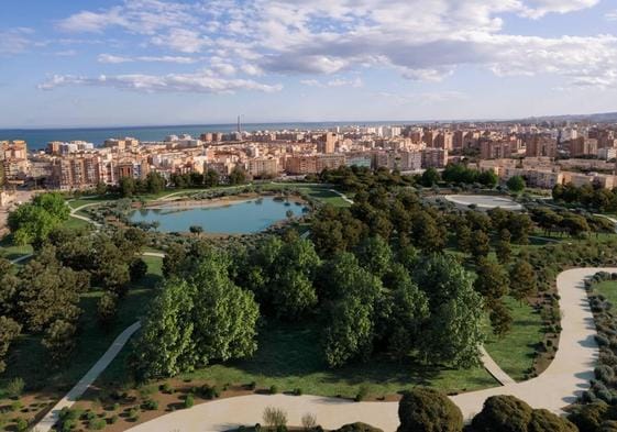 Recreación del proyecto promovido por Bosque Urbano Málaga.