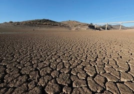 Estado del embalse Conde del Guadalhorce, uno de los que abastece a la capital.