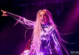 Lola Índigo en el concierto que ofreció este domingo en el Palacio de Deportes Martín Carpena.