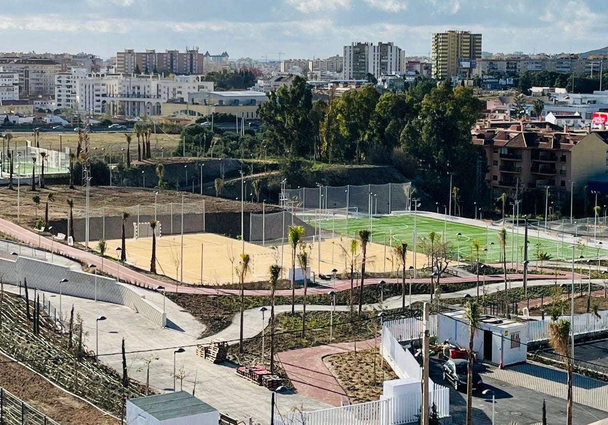 Vista del parque La Loma, en Fuengirola.