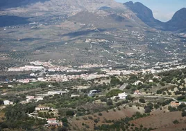 Vista panorámica del Boqueta de Zafarraya desde la zona de Alcaucín y La Viñuela.