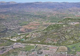 Terrenos de la Ciudad Aeroportuaria, en una imagen virtual del Ayuntamiento.