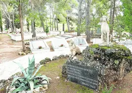 En la imagen, el cementerio privado de mascotas de Arganda del Rey, en Madrid, con más de 8.500 animales enterrados.