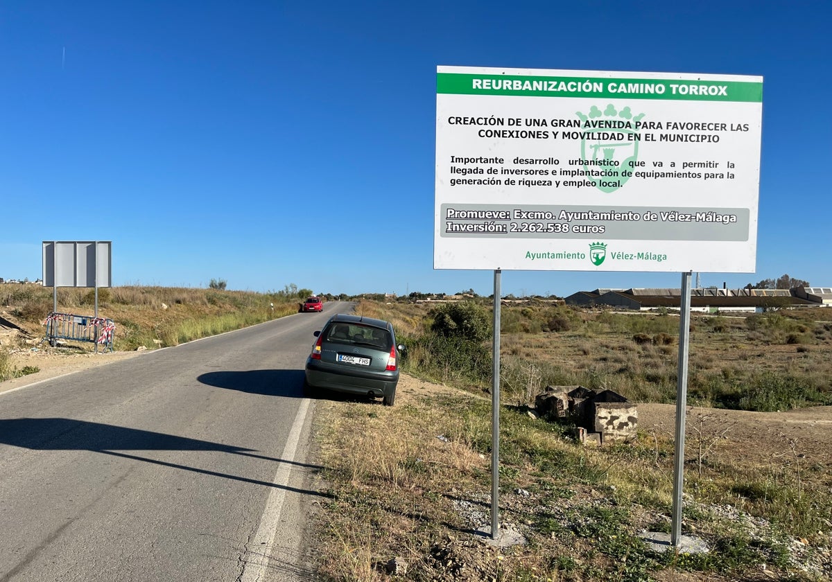 Imagen del estado actual que presenta el Camino de Torrox en Vélez-Málaga.