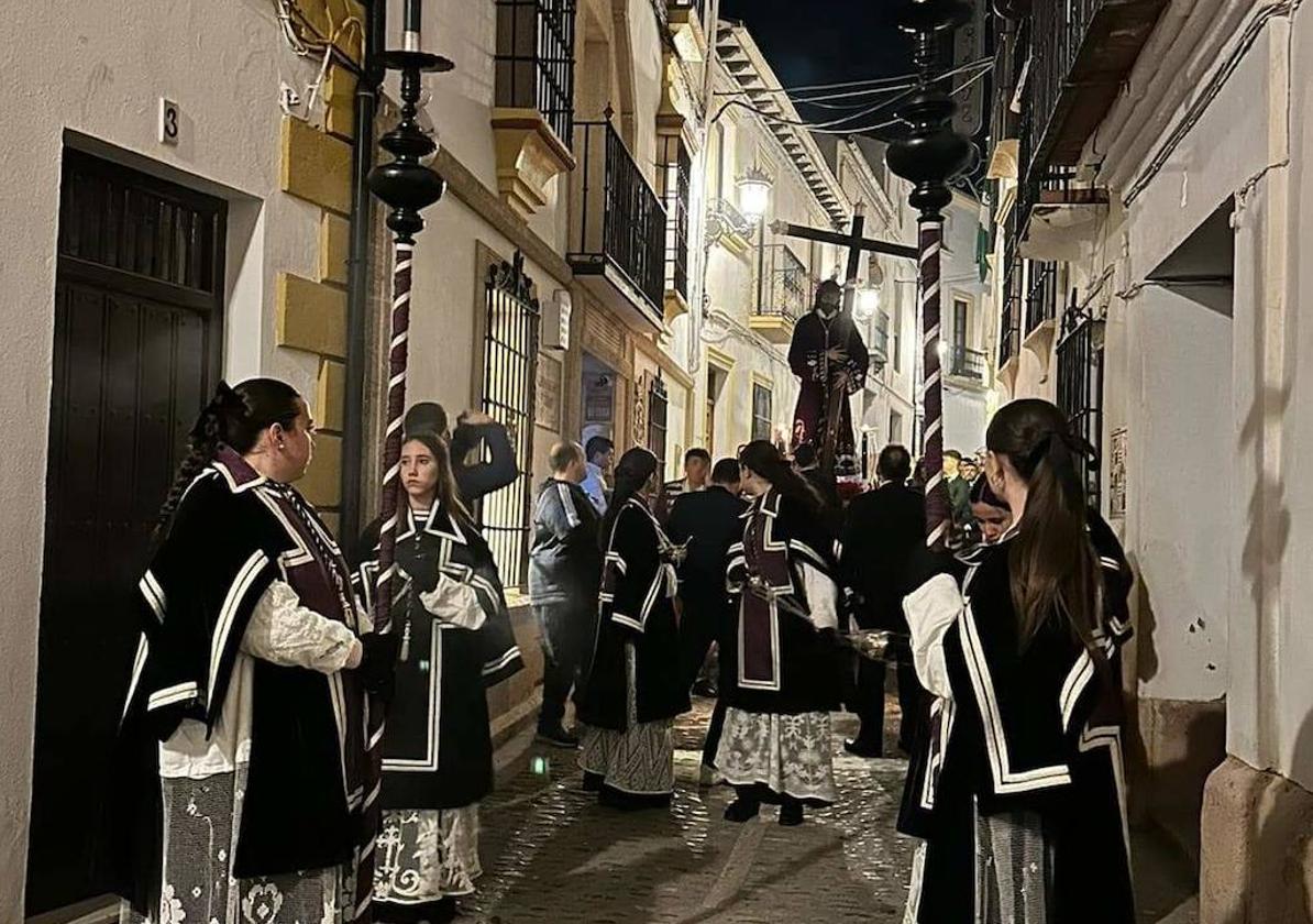 Un momento del Vía Crucis.